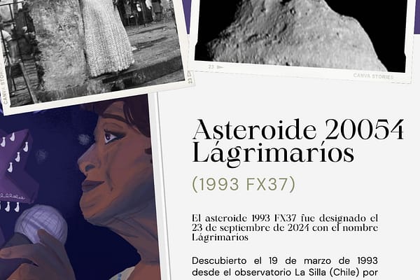 Un asteroide que orbita entre Marte y Júpiter lleva el nombre de una leyenda uruguaya: Lágrima Ríos